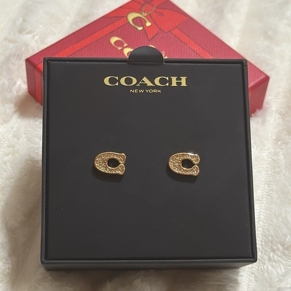 Coach C Stud Earrings - Picture 4 of 4